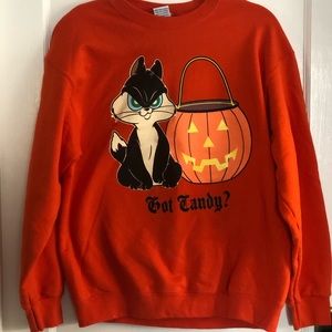 SOLD. Orange lonely toons xl crew neck sweatshirt